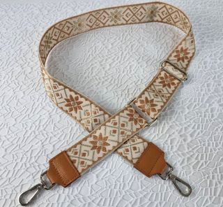 Correa para Bolso Plata-Piel - Beige-Camel