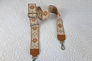 Correa para Bolso Plata-Piel - Beige-Camel