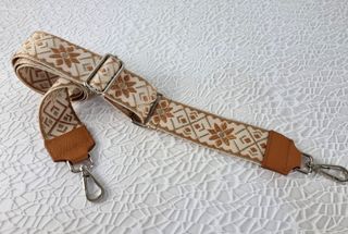 Correa para Bolso Plata-Piel - Beige-Camel