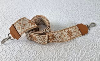 Correa para Bolso Plata-Piel - Beige-Camel