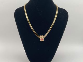 cadena oro 18k con circonita 23cm