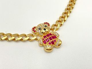 cadena oro 18k con circonita 23cm