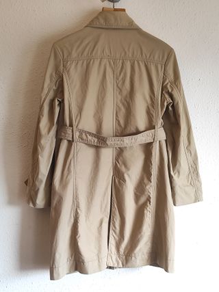 Gabardina Zara Beige Talla M Lana Cinturón