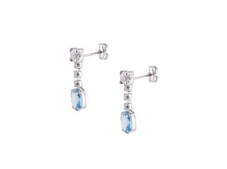 pendientes oro 18k con piedra con circonita