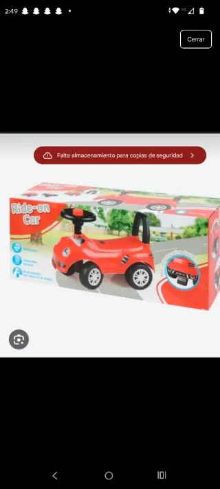 Coche correpasillos rojo