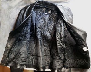 Cazadora Biker Cuero Negra