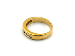 anillo oro 18k con piedra con diamante
