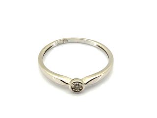 sortija oro 18k con piedra con diamante