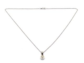 cadena oro 18k con piedra con diamante 30cm