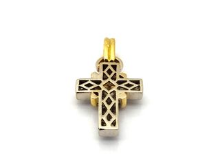 crucifijo oro 18k con piedra con diamante