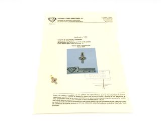 crucifijo oro 18k con piedra con diamante