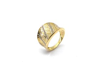 sortija oro 18k con piedra con circonita