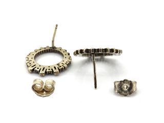 pendientes plata 925mm con piedra con circonita