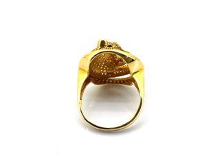 anillo oro 18k con piedra con circonita t. 16 (17,84 mm)