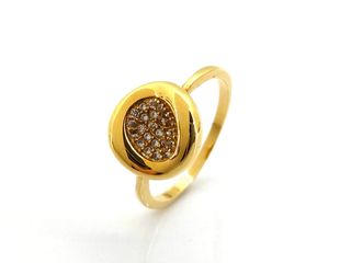 anillo oro 18k con piedra con circonita t. 16 (17,84 mm)