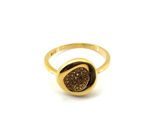 anillo oro 18k con piedra con circonita t. 16 (17,84 mm)