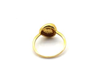 anillo oro 18k con piedra con circonita t. 16 (17,84 mm)