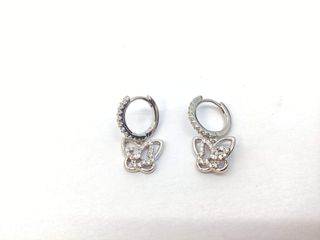 argollas plata 925mm con piedra con circonita