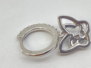 argollas plata 925mm con piedra con circonita