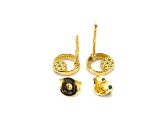 pendientes oro 18k con circonita