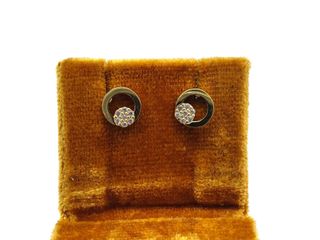 pendientes oro 18k con circonita