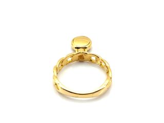 sortija oro 18k con piedra con circonita t. 13 (16,88 mm)