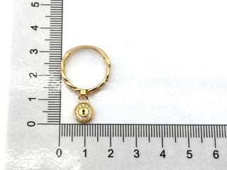 sortija oro 18k con piedra con circonita t. 13 (16,88 mm)