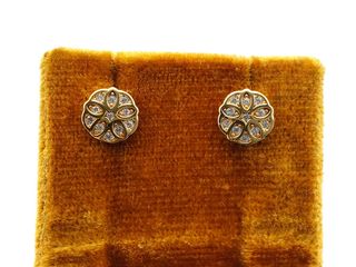 pendientes oro 18k con piedra con circonita