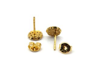 pendientes oro 18k con piedra con circonita