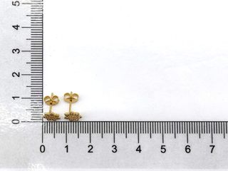 pendientes oro 18k con piedra con circonita