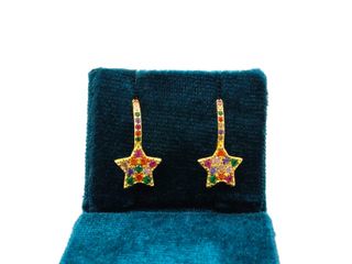 pendientes plata 925mm con piedra con circonita