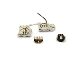 pendientes plata 925mm con piedra con circonita