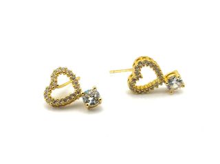 pendientes plata 925mm con piedra con circonita