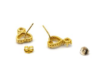 pendientes plata 925mm con piedra con circonita