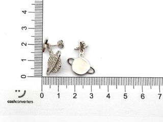 pendientes plata 925mm con piedra con circonita