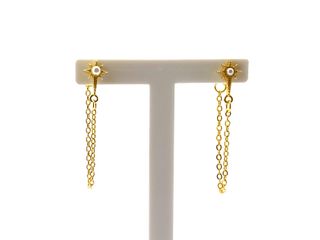 pendientes plata 925mm con piedra con circonita