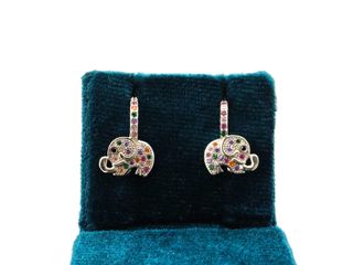 pendientes plata 925mm con piedra con circonita