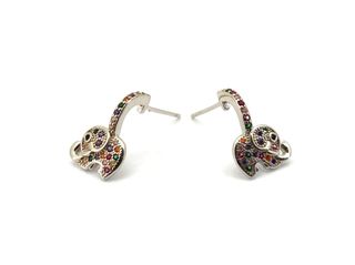 pendientes plata 925mm con piedra con circonita