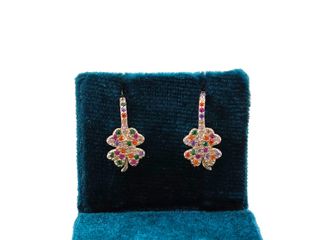 pendientes plata 925mm con piedra con circonita