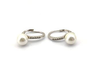 pendientes plata 925mm con piedra con circonita