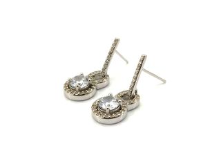 pendientes plata 925mm con piedra con circonita
