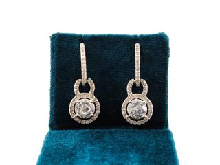 pendientes plata 925mm con piedra con circonita