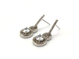 pendientes plata 925mm con piedra con circonita