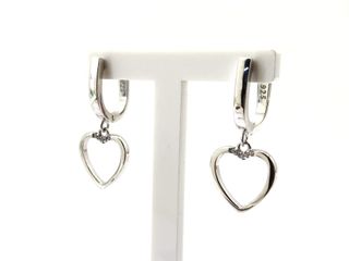 pendientes plata 925mm con piedra con circonita