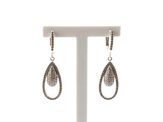 pendientes plata 925mm con piedra con circonita