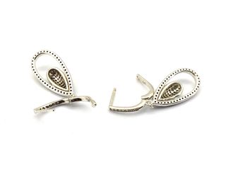 pendientes plata 925mm con piedra con circonita