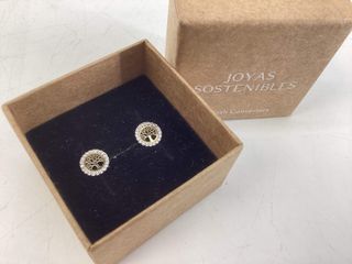 pendientes oro 18k con piedra