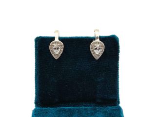 pendientes plata 925mm con piedra con circonita