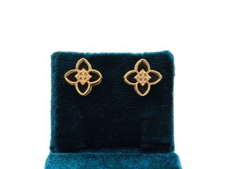 pendientes oro 18k con piedra con circonita