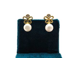 pendientes plata 925mm con piedra con perla,circonita